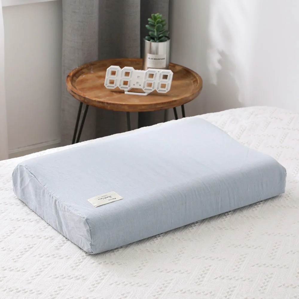 1PC Fashion 30x50cm Latex Pillowcase Washable Comfortable Memory Pillow Cover Cotton Pillow Cover Case For Home Bedroom Sleeping