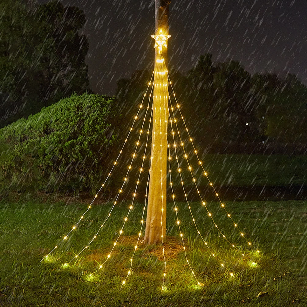 Led Tree Lights IP44 Waterproof 320 LED Christmas Star Lights For New Year Spring Festival Decoration