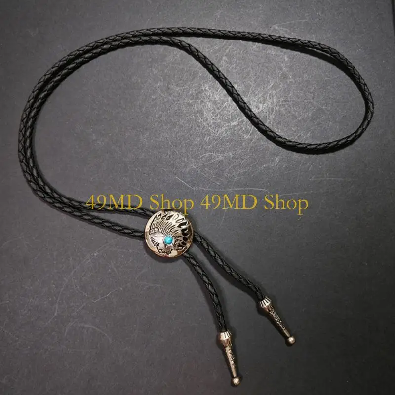 49md-彫刻石ボロタイ-彫刻カウボーイ-ネクタイ-ウエスタン-ボロタイ-シャツ用