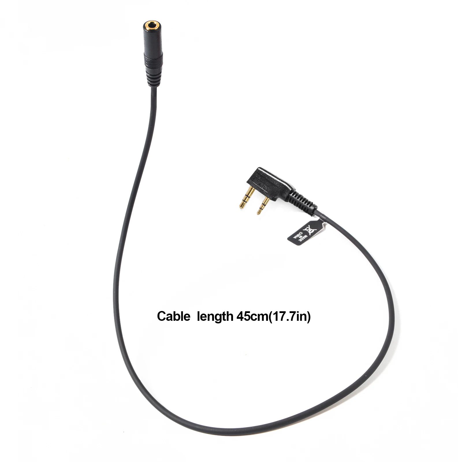 Cavo di trasferimento per cuffie auricolare audio femmina da radio a 2 pin a 3,5 mm compatibile per walkie-talkie Kenwood Baofeng Quansheng