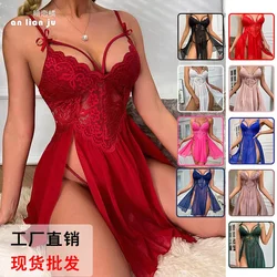 Nightgowns Women's Clothing Homewear Summer Thin Suspenders Sexy Lace Comfortable Casual Soft Stylish Breathable Simple Loose