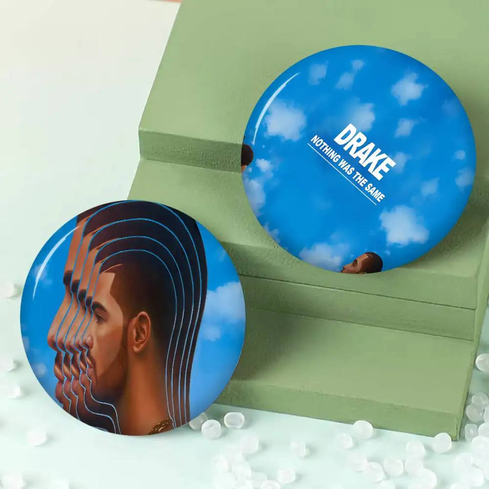 Singer Drake Phoenix Down Cartoon Brooches Anime Badge Round Handmade Brooch Lapel Pins Jewelry for Backpack Clothes Gifts