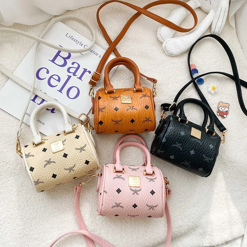 Qunq 2023 zimowa nowa dziewczęca torebka śliczna księżniczka z nadrukiem modna poduszka Mini torba Crossbody torby dla dzieci