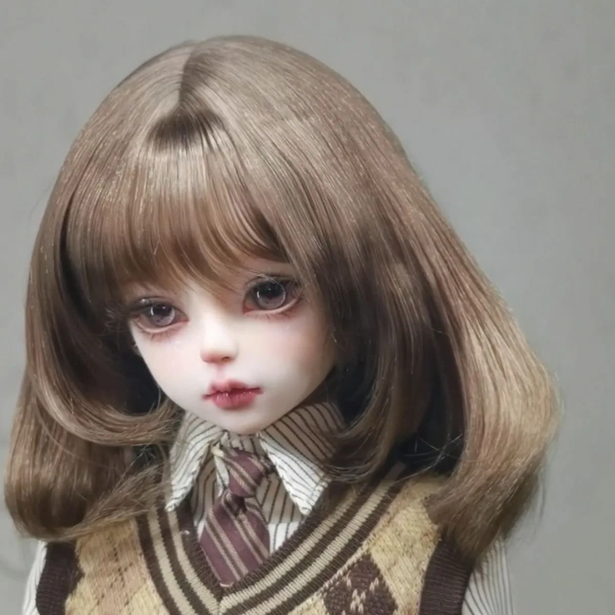Hair for doll 1/4 BJD mohair simple girl hair free shipping