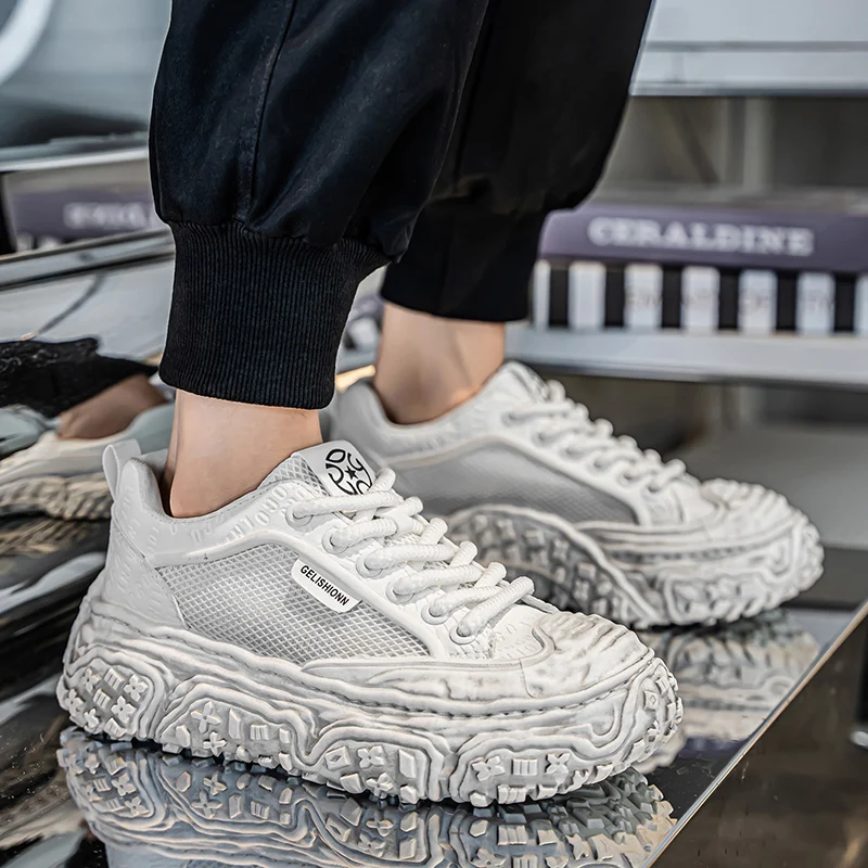 

Летняя высококачественная мужская обувь с хлебом, новый дизайн и модная повседневная спортивная обувь на толстой подошве, классическая и универсальная, удобная