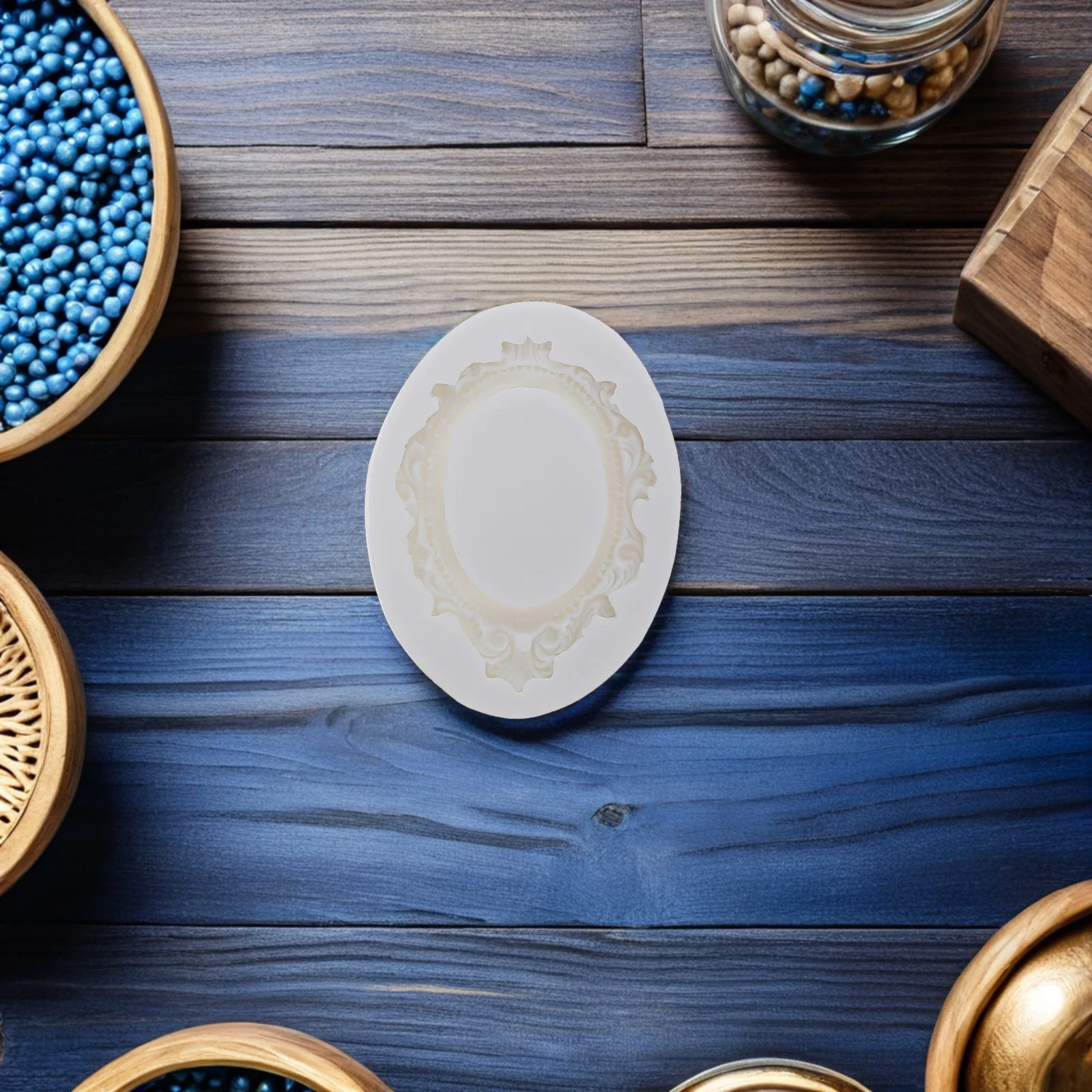 

6pcs Retro Photo Frame Molds Silicone Diy Resin Craft Mold For Picture Frame Making Cake Chocolate Casting Epoxy