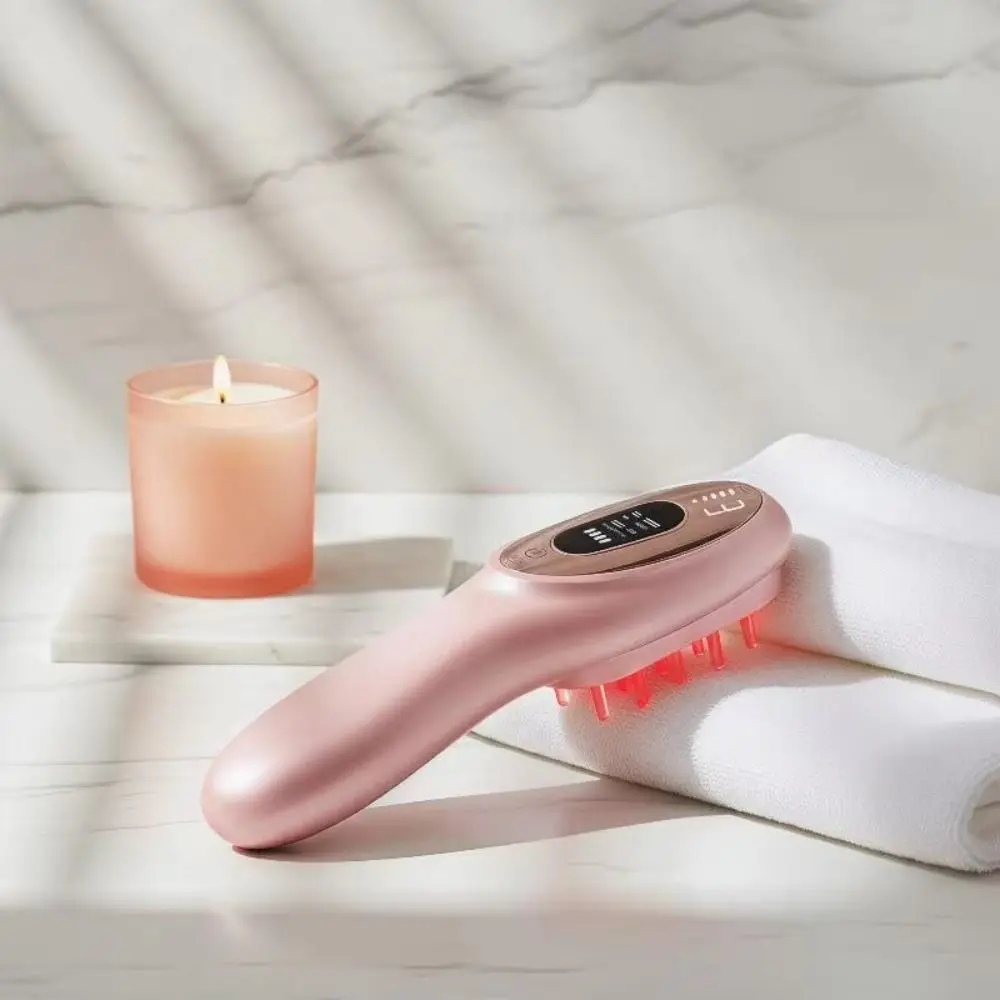 High Frequency Vibration Hair Growth Massage Comb Hair Oil Dispenser 3 Modes Electric Massage Comb Electric Design