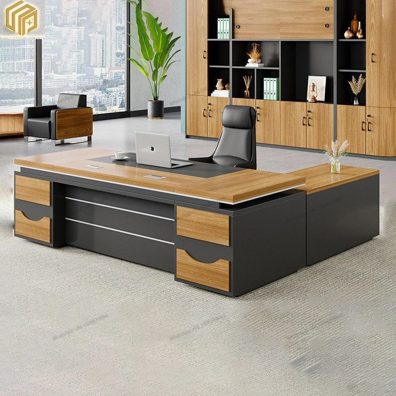 

Office furniture, desk, boss's desk, fashion manager's desk with drawers, supervisor's desk, desk chair, file cabinet combinatio