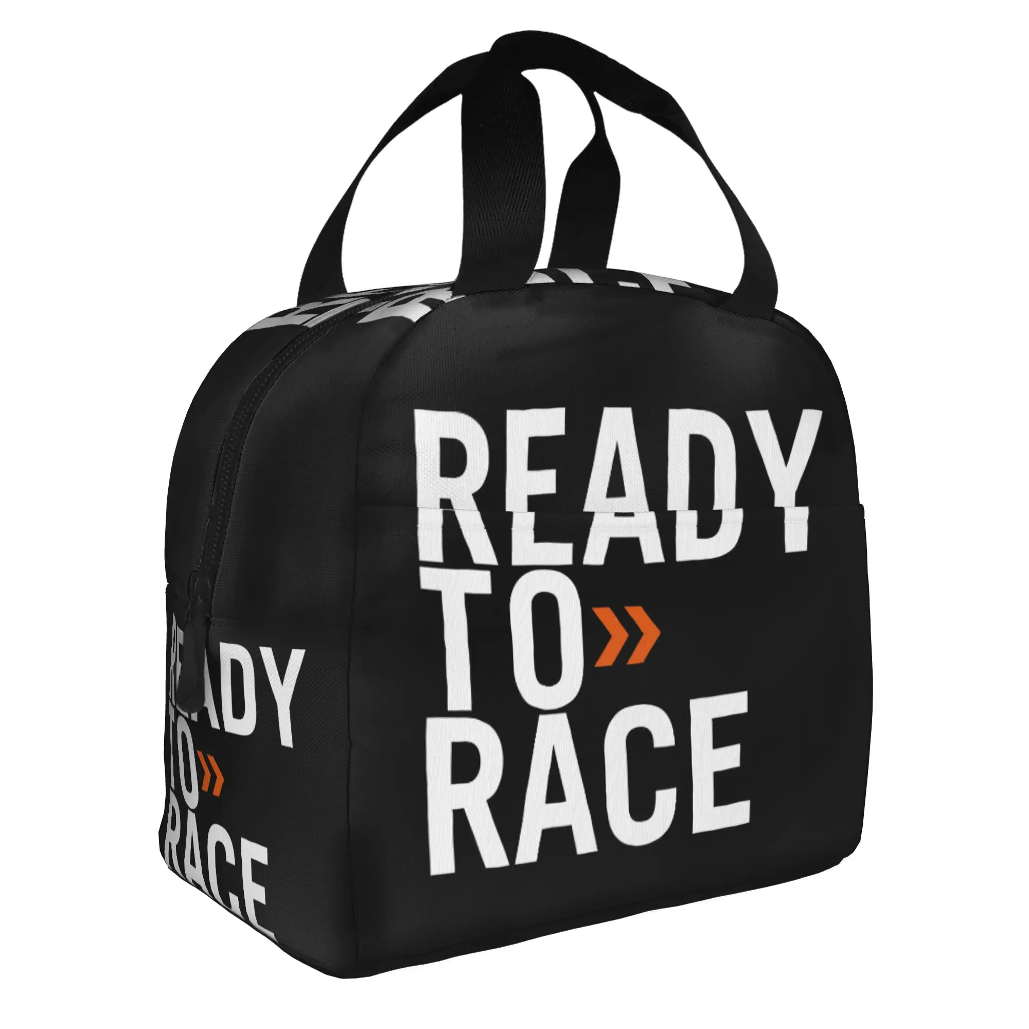 Ready To Race Insulated Lunch Tote Bag Racing Sport Motorcycle Rider Portable Thermal Cooler Food Lunch Box Work School Travel