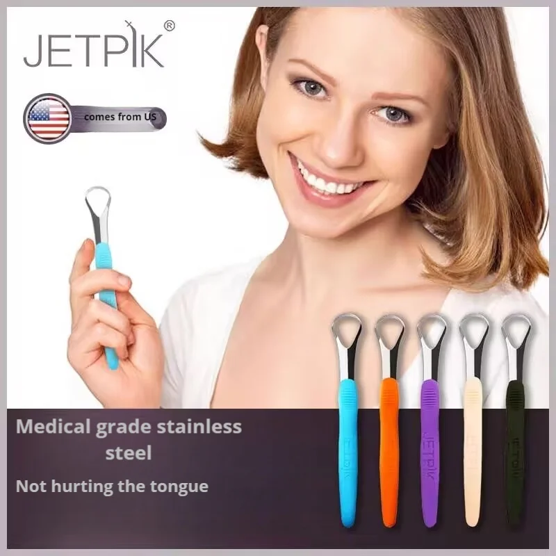 JETPIK Tongue Scraper,Tongue Cleaner Helps Fight Bad Breath Healthy Oral Hygiene Brush