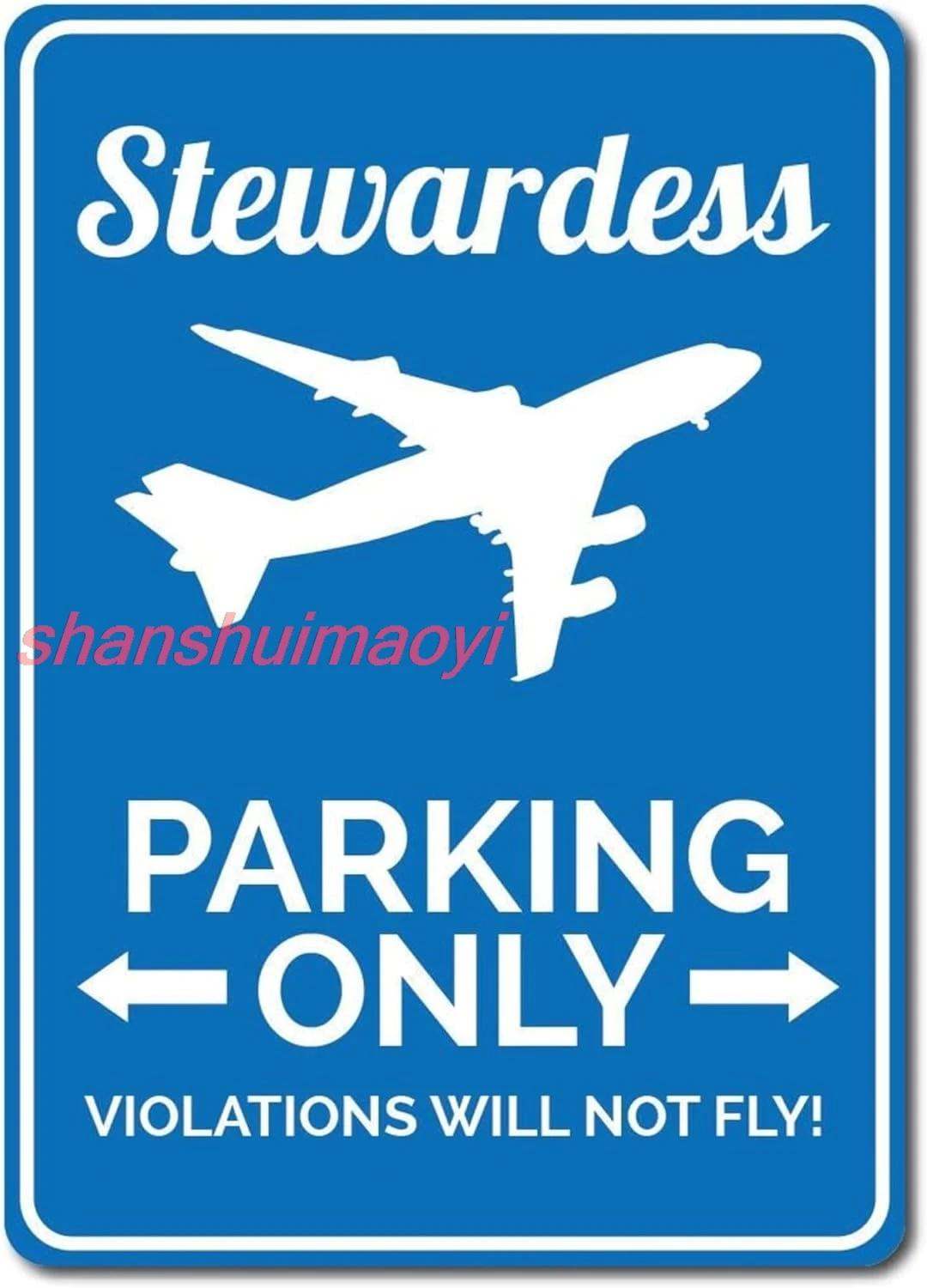 Stewardess Parking Sign Stewardess Sign Stewardess Gift Flight Attendant Sign Hostess Gift Hostess Sign - Quality Metal Sig KYH