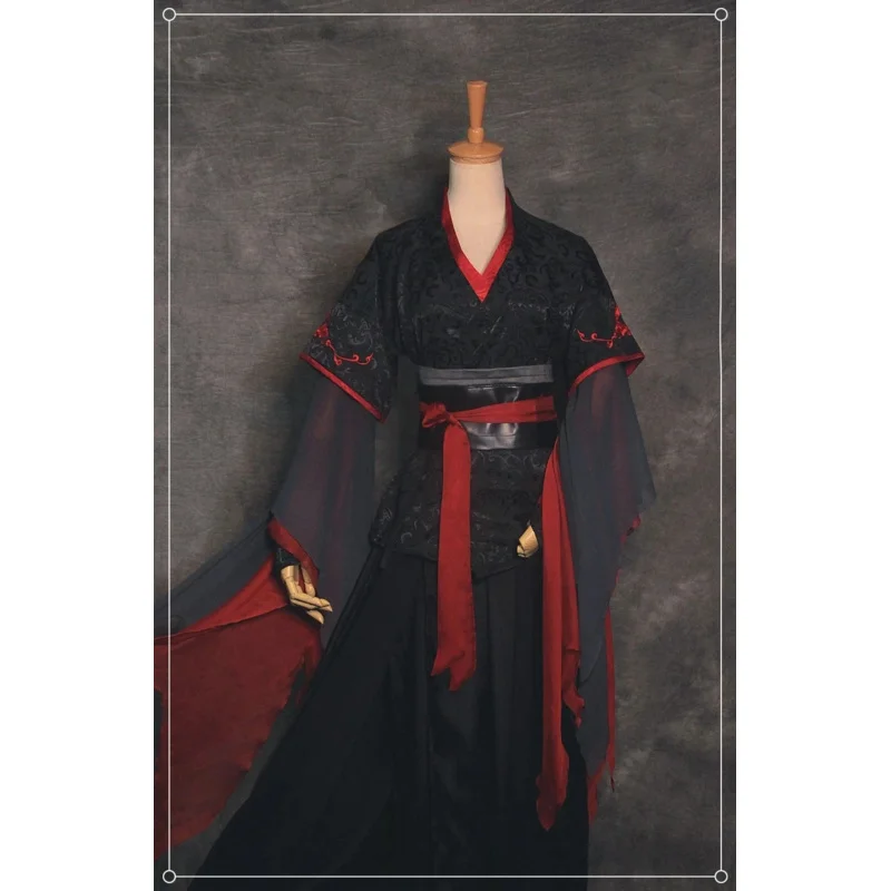 حار كول وي Wuxian تأثيري مو شوانيو ازياء مو داو زو شي الجامح شعر مستعار تأثيري مخصص أحذية أحذية سوداء برقبة الطراز القديم