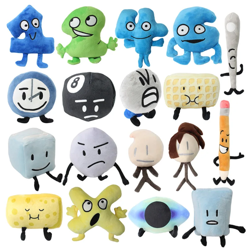 30 Style One Two Four X Six Battle For Dream Island Plush Toy Clock Button Waffle Ball Electric fan Plushie Pillow Doll Kid Gift