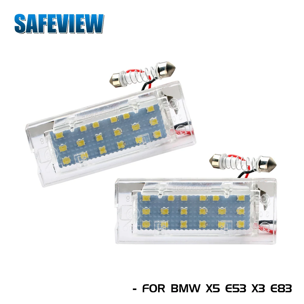 18 SMD White LED Light Number License Plate Light Lamp For BMW E53 X5 2000 2001 2002 2003 E83 X3 2003-2010