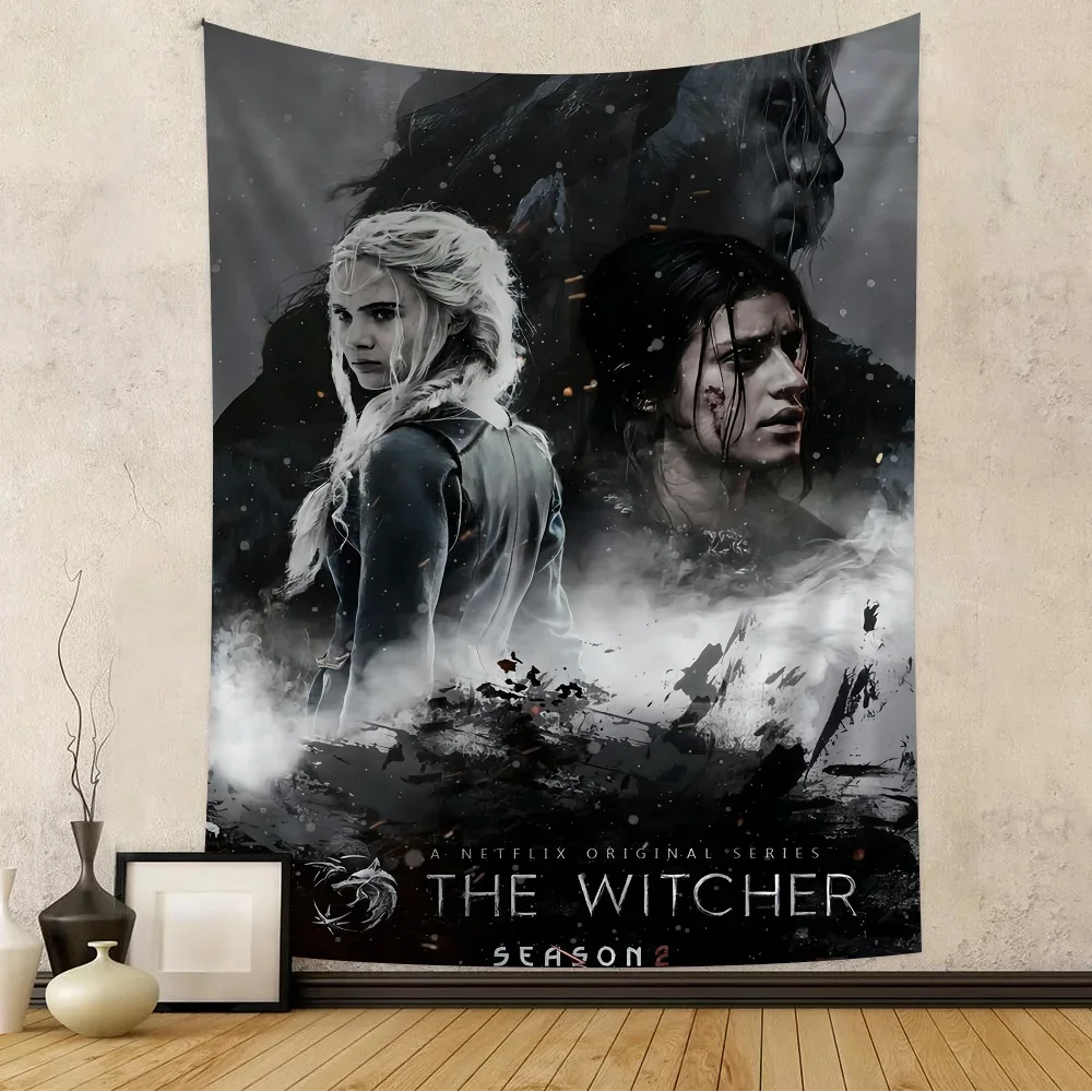 نسيج بوهيمي مطاردة 3 W-Witcher ، التاروت المعلق ، سجاد حائط هيبي ، ديكور منزلي للنوم