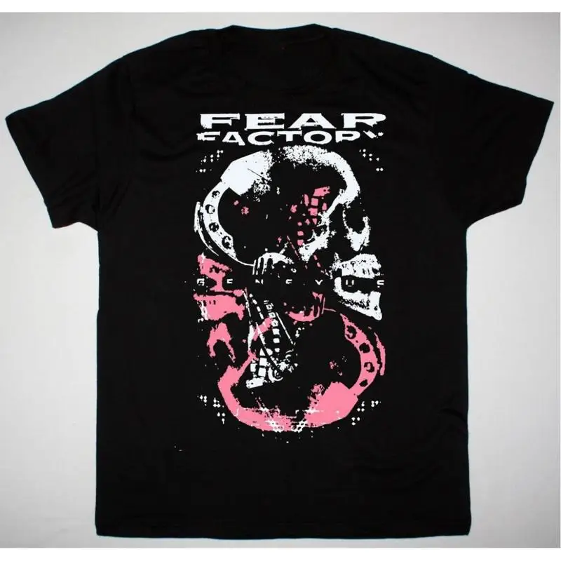 Vtg FEAR FACTORY GENEXUS SKULL Cotton S 2345XL Black T Shirt TR301