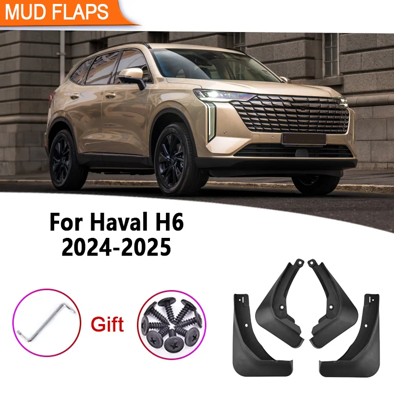 

Брызговики для Haval H6 4-го поколения 2024-2025, комплект из 4 шт., защита от брызг, аксессуары для колесных арок, автоаксессуары
