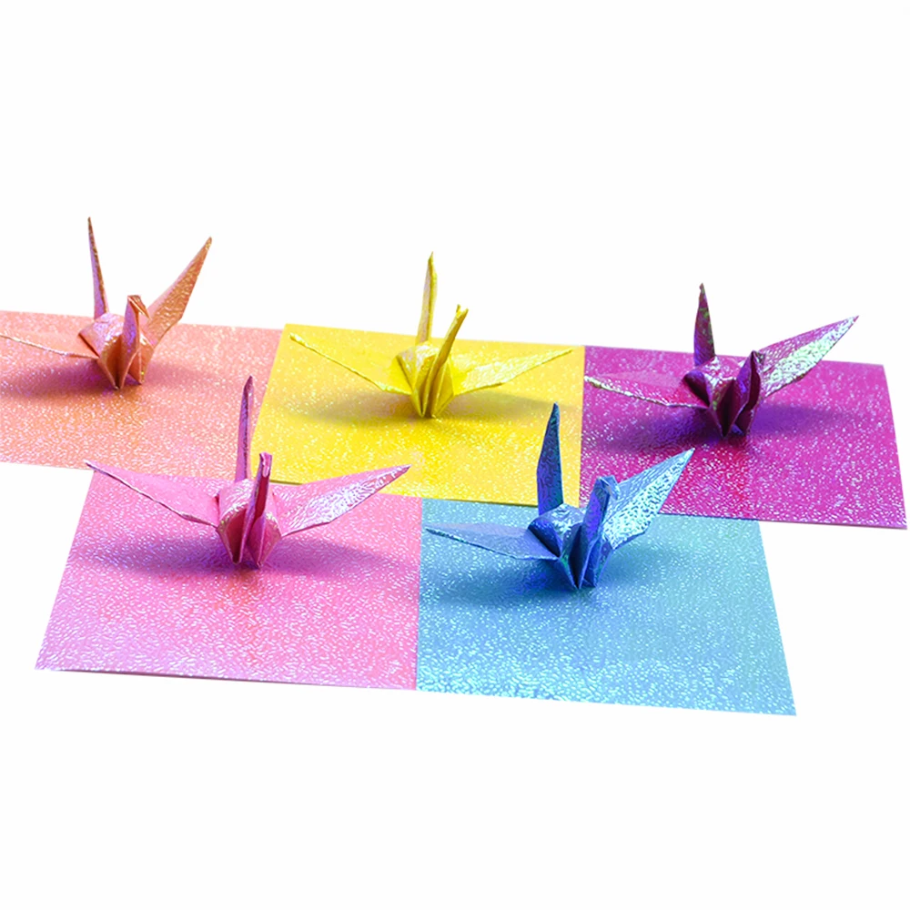 50pcs Lots No-Self Adhesion Children DIY Origami Flash Sponge for Thousand Paper Cranes and Flowers DIY Packages Easy Use Supply