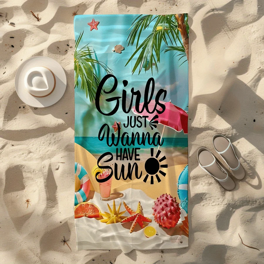 1pc Beach Towel with 