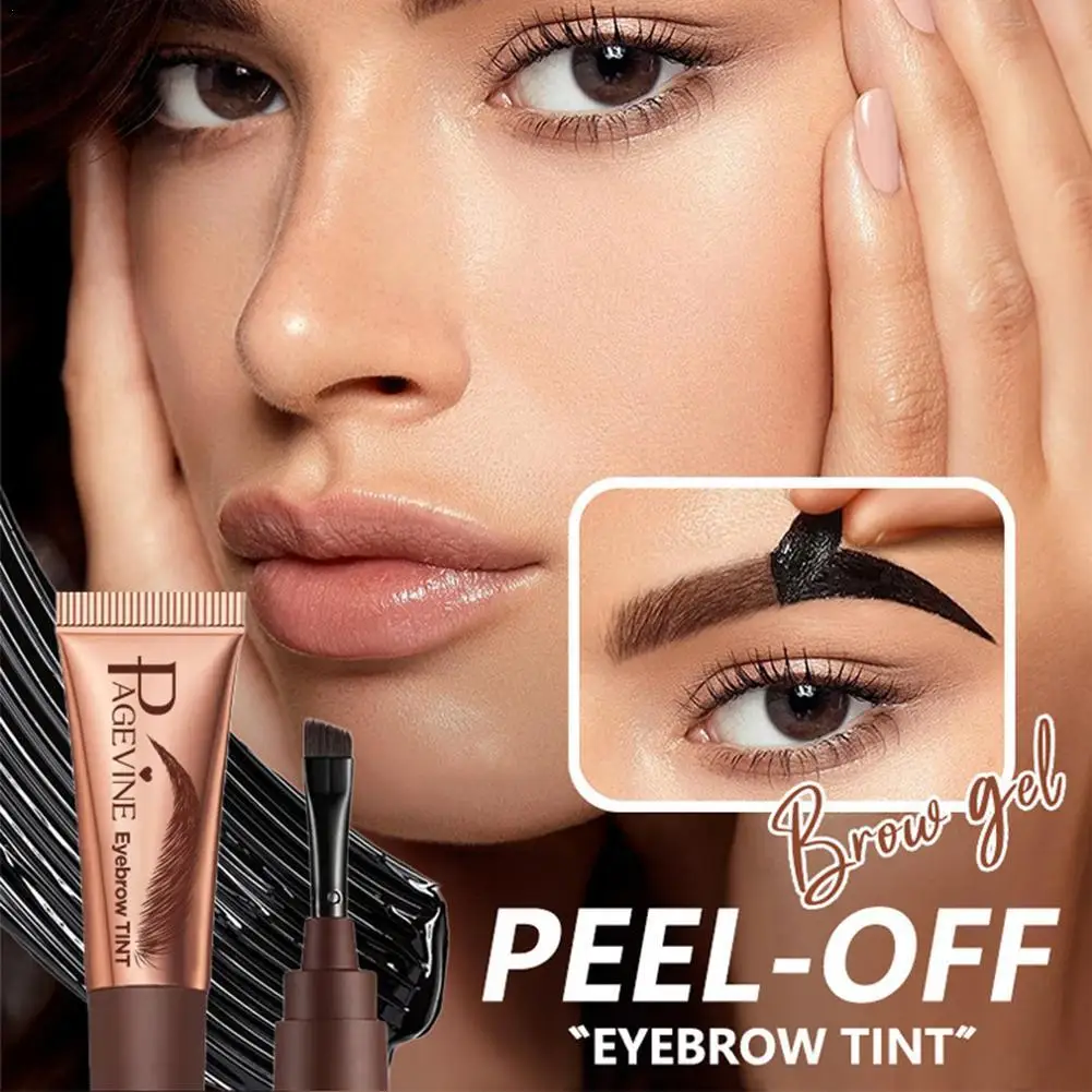 Peel-off Eyebrow Gel กันน้ํายาวนานกึ่งถาวรสีน้ําตาลธรรมชาติ Liquid Eye Brow Enhancers Brow Tattoo Tint แต่งหน้าความงาม