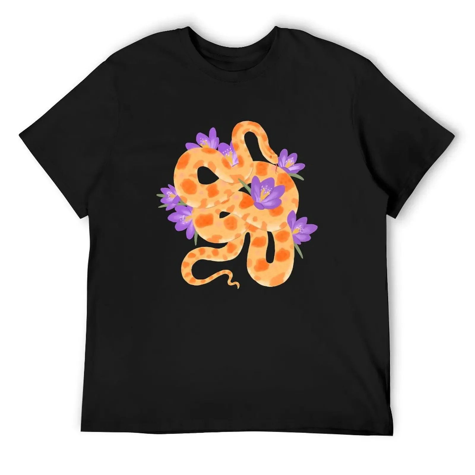 Corn Snake and Crocus T-Shirt boys whites summer clothes T-shirt men