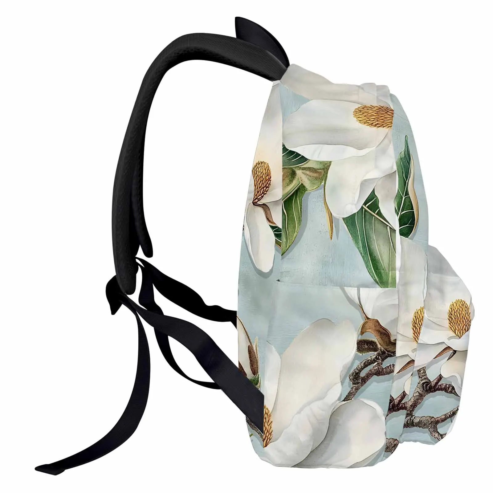 Retro Spring Magnolia Flowers Backpacks Teenagers Student School Bags Men Women Travel Mochila