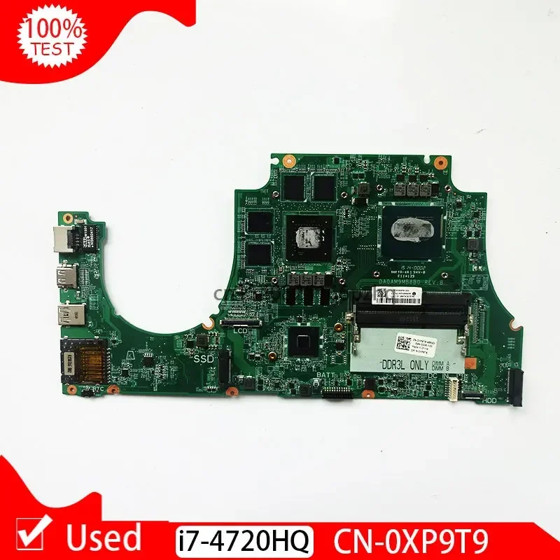 

Used For Dell Inspiron 15 7557 7559 5577 5575 DA0AM9MB8B0 Laptop Motherboard DDR3 Main Board I7-4720HQ CPU CN-0XP9T9 0XP9T9