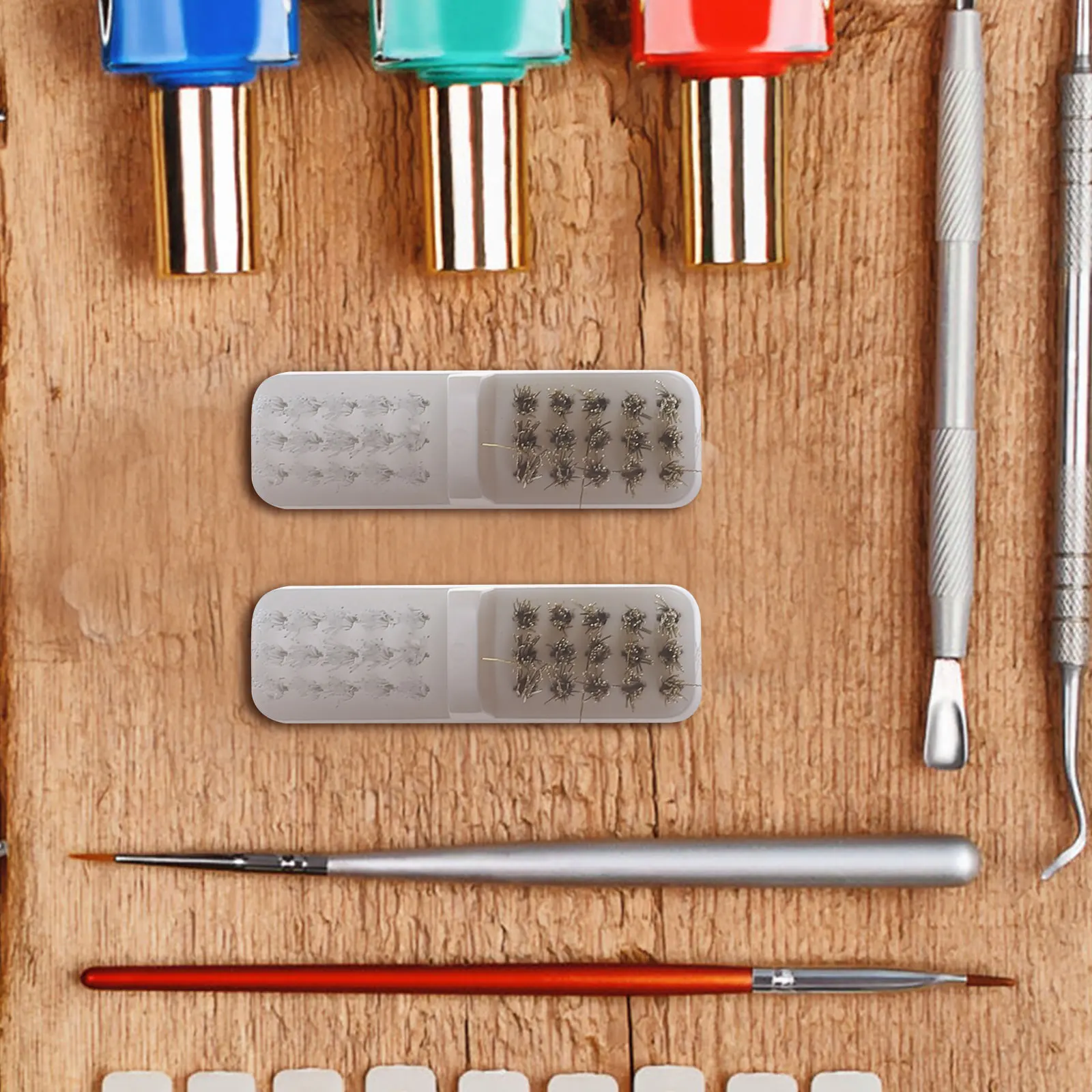 

3pcs Drill Rubber Wool Portable Nail Brush Cleaner Nail Bit Brush Drill Bit Cleaner for Salon Home Use