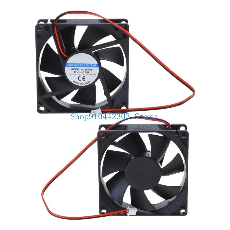 

L4MD New 12V 2Pin CPU/GPU Cooler Replacement 80x80x25mm Notebook CPU Cooling Fan USB Connector PC Fan