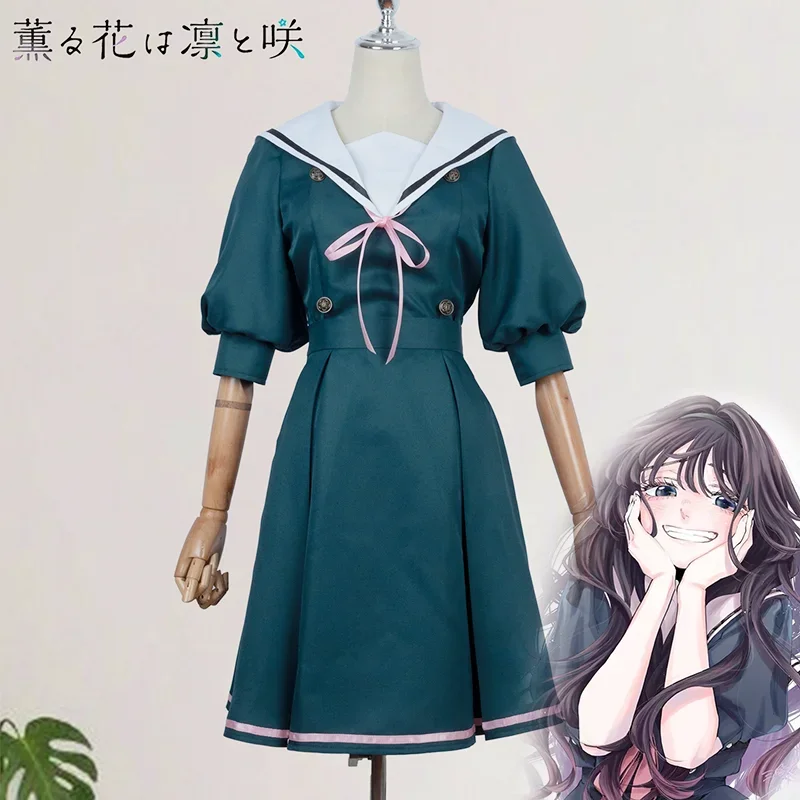 Anime Kaoru Hana Wa Rin A Saku Waguri Kaoruko Costume Cosplay Donne adulte Gonna Uniforme da marinaio della scuola superiore JK Abiti casual