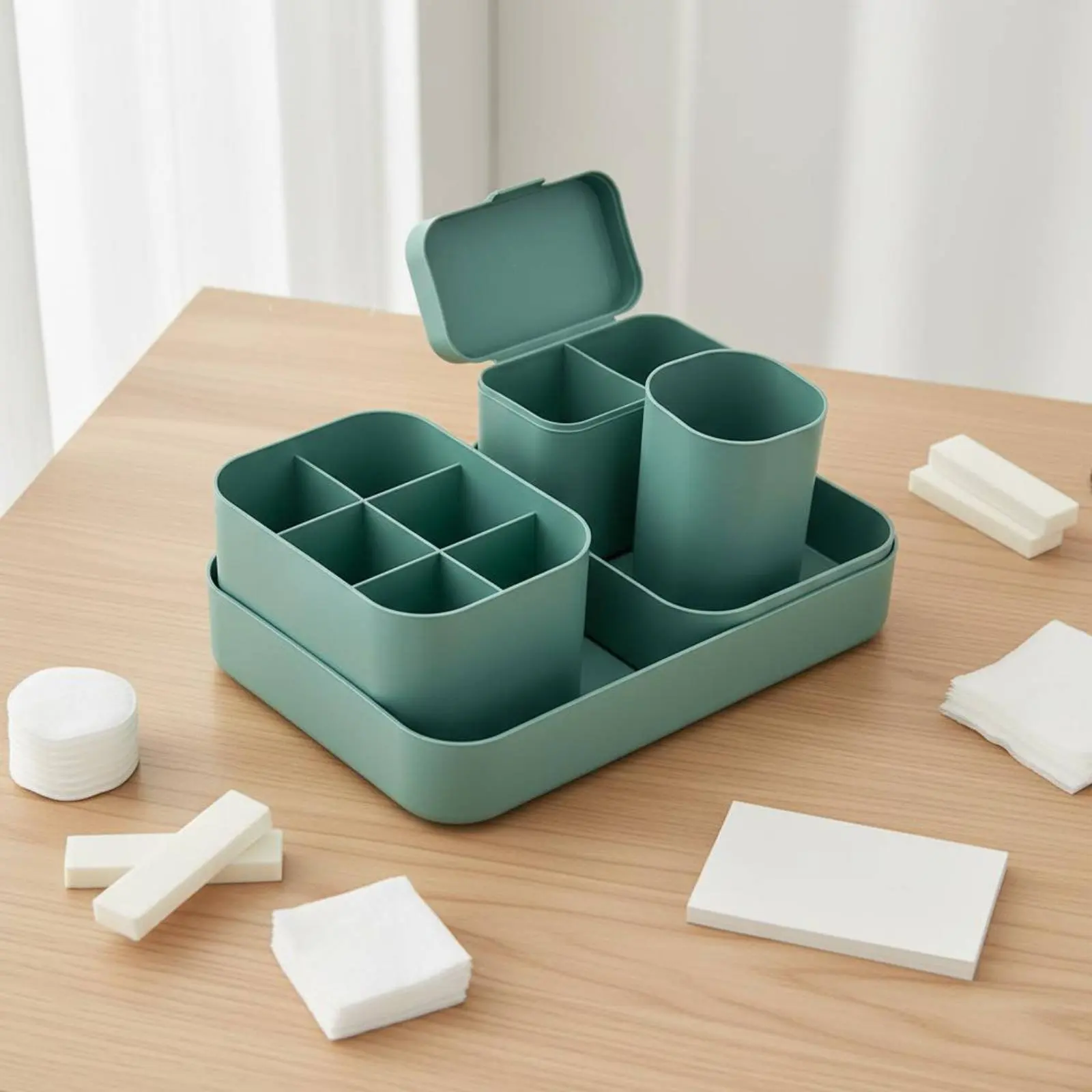 

5 Pieces 5 Piece Nail Art Organizer Set Large Capacity Manicure Station Organizer Desktop Nail Supply Holder No Assembly