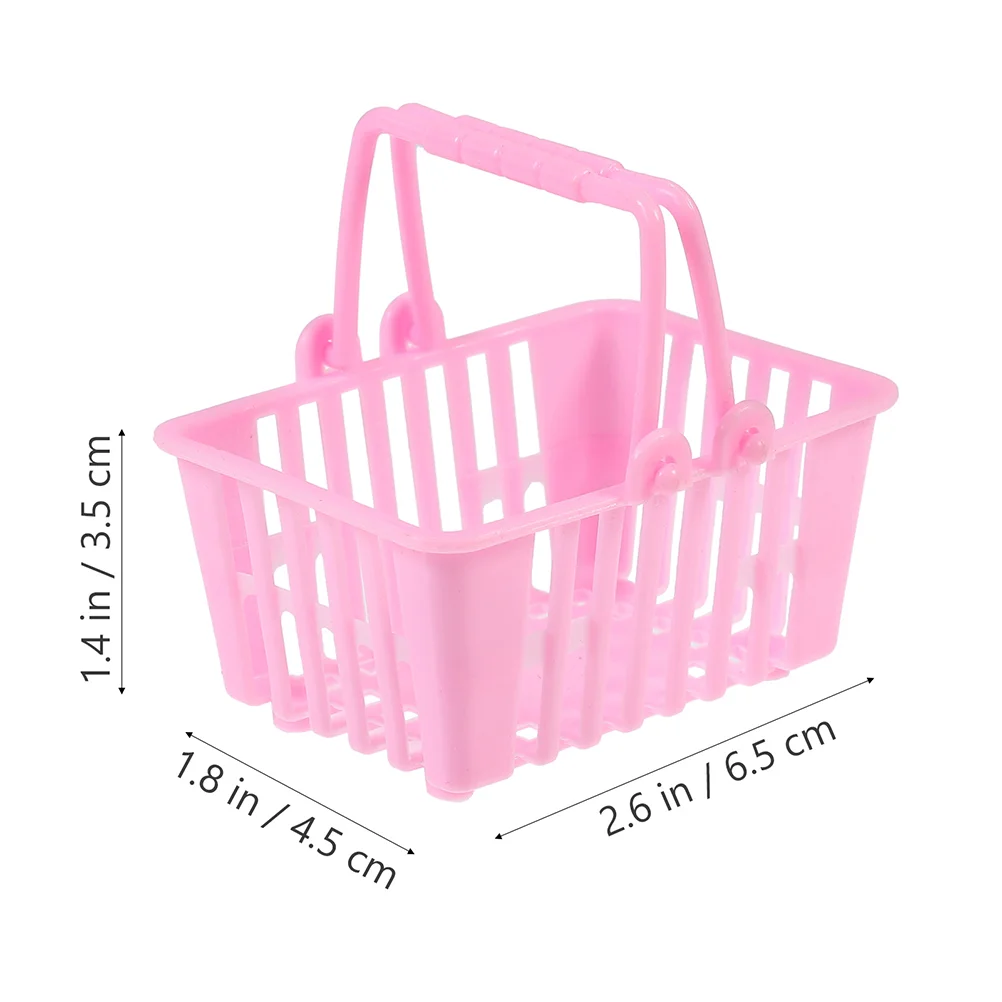 12 Stuks Kinderspeelgoed Mini Winkelmandje Snoep Handheld 65X45X35CM Kleine Manden Tote Roze Kids baby