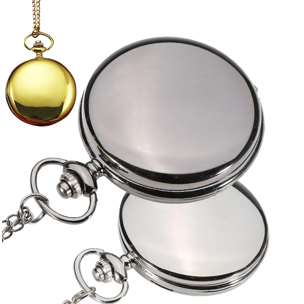 Klasik 4.5cm lehçe kuvars erkekler kolye Relogio De Bolso hediye Quartz saat