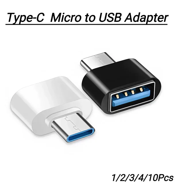 Adapter Micro USB na USB do tabletu PC Android, kabel USB 2.0 Mini OTG, adapter USB OTG, konwerter Micro żeński.