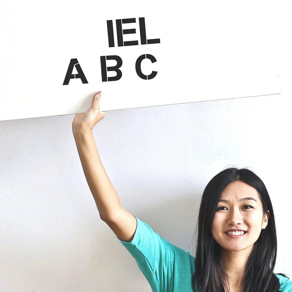 

72Pcs Durable Plastic Alphabet Stencils Lightweight Portable Easy Alignment Cleaning for Spray Paint Crafting 3 Inch