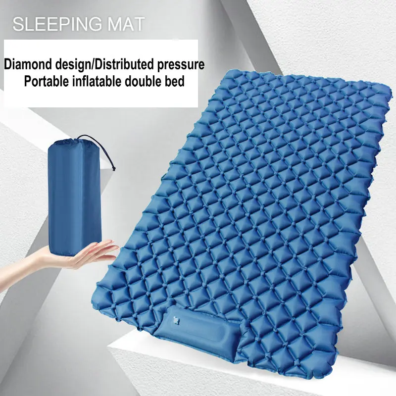 

Outdoor Double Inflatable Sleeping Mat Mattress Camping Waterproof Mat TPU Composite Fabric Use Foot Inflatable Cushion