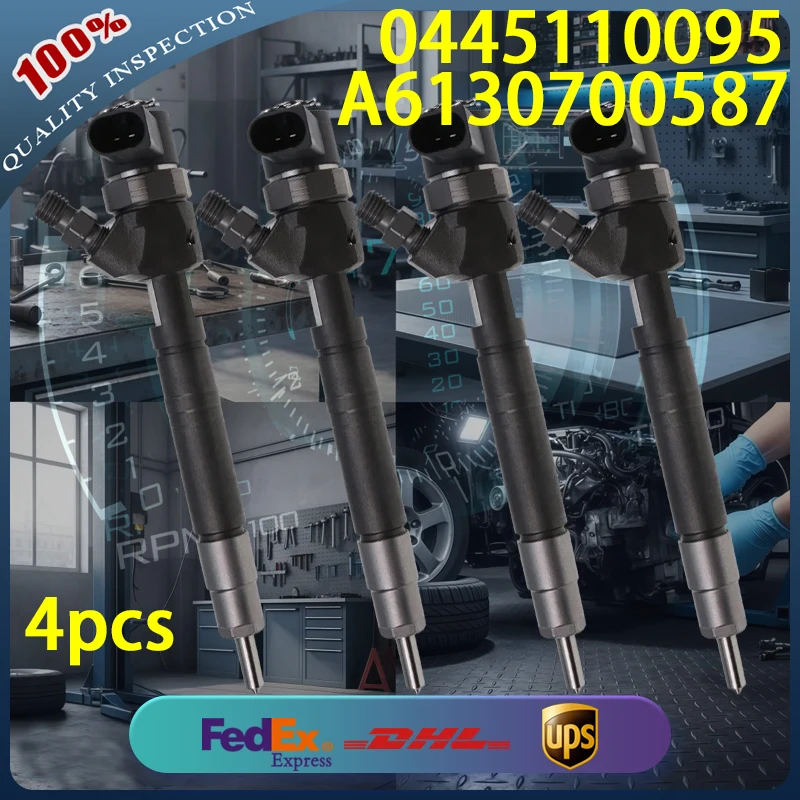 

0445110095 Common Rail Diesel Injector A6130700587 for Mercedes-Benz Sprinter 208 211 213 313 316 OM613 Engine