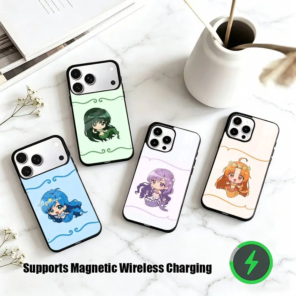 

M-Mermaid Melody Pichi Pichi Pitch Phone Case For iPhone17,16,15,14,13,12,11 Plus,Pro Supports Magnetic Wireless Charging