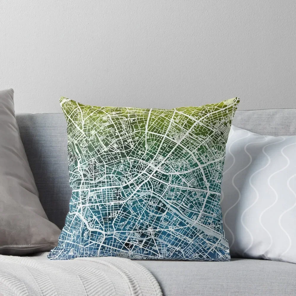 

Berlin Germany City Map Throw Pillow sleeping pillows Pillow Decor Cushions For Sofa Decorative Sofa Cushion Pillow