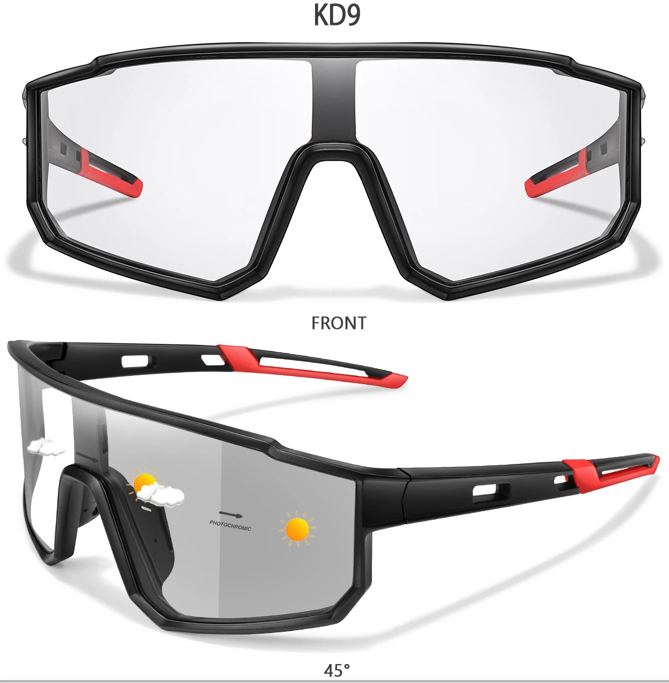 Photochrome Sonnenbrille Neue Stil Marke Männer Frauen Komfortable Winddicht Radfahren Gläser für Fahrrad MTB Fahrrad Laufen Angeln – Detail 5