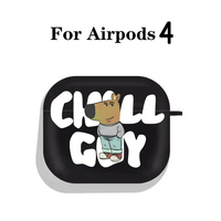 Cute Funny Cartoon Dog Chill Guy Case for Airpod Pro2 1 2 3 4 Pro Meme Wireless Headphone Cover for Air Pods 4rd Gen Funda