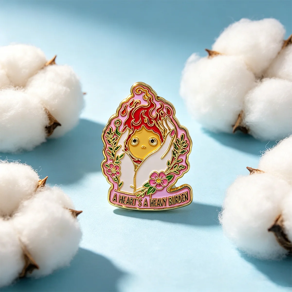 2er-Set Cartoon-Feuer-Emaille-Pins, Anime-Film-Cosplay-Abzeichen, Broschen für Rucksäcke, Taschen, Kragen, Revers, Dekoration, Schmuck, Freunde-Geschenke – Detail 3