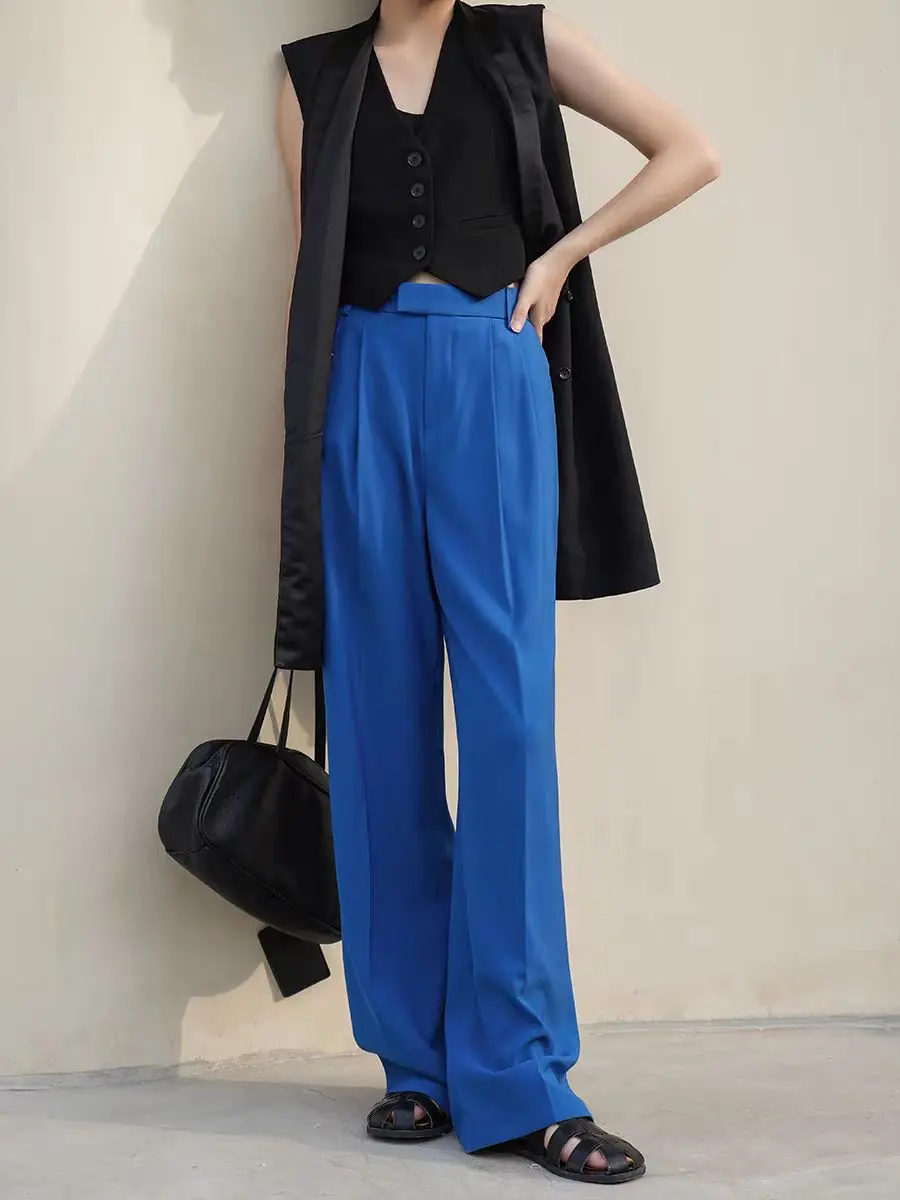

Spring And Autumn High-Quality Fashionable Narrow Straight Tube Casual Versatile And Comfortable Women's High And Slim Pants