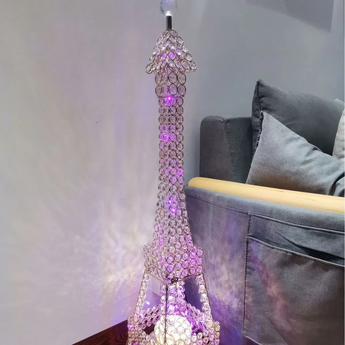 Eiffel Tower high-end led light home floor light simple living room European atmosphere light live