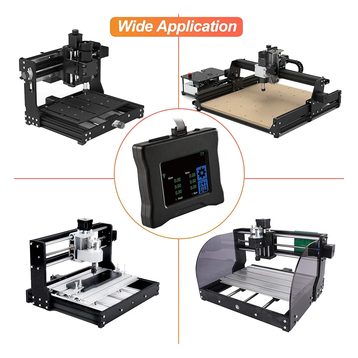 Controlador sin conexión CNC con pantalla táctil, módulo de control fuera de línea de enrutador CNC, controlador sin conexión GRBL de 2,8 pulgadas