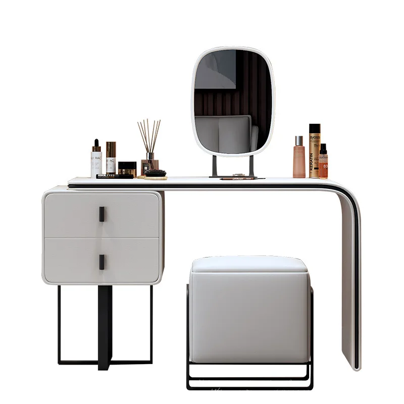 Modern Minimalist Small Bedroom Makeup Table Storage Cabinet One With Light Dresser