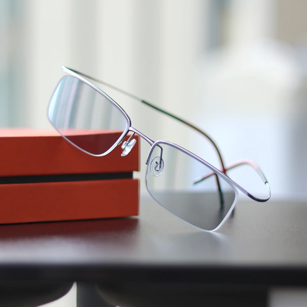 

Оправа для очков KJDCHD из чистого титана, мужская квадратная оправа для очков, оптическая оправа для близорукости, высококачественная оправа для очков по рецепту