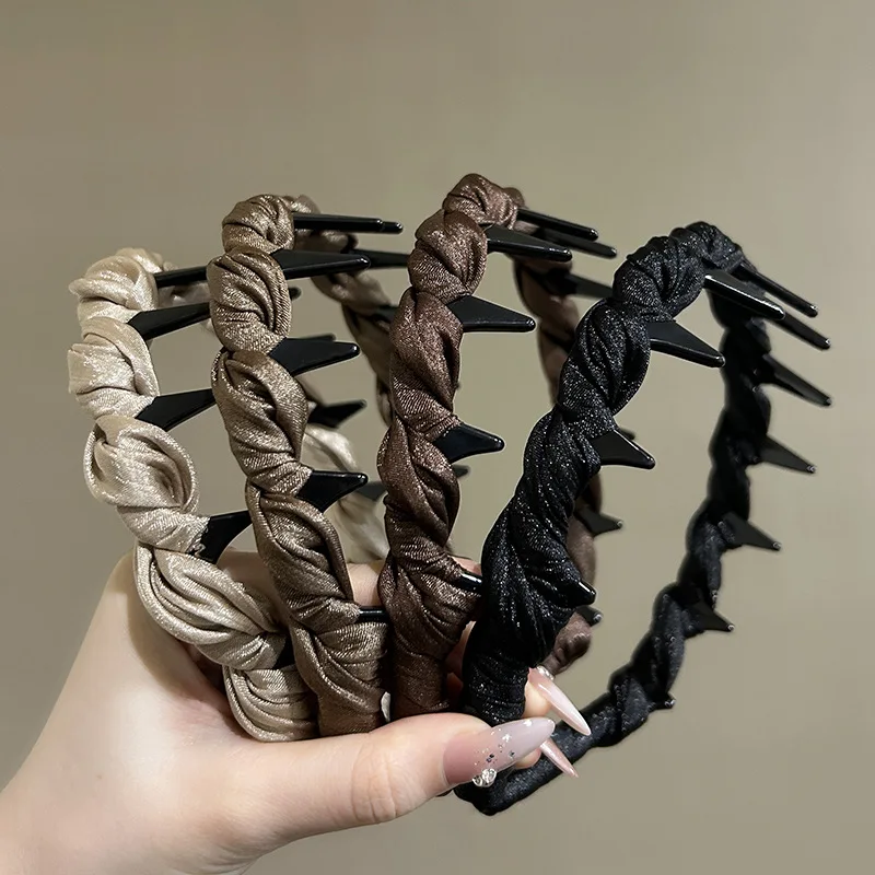 

Temperament Toothed Comb Fluffy Headband Female Inverted Comb Headband Pressure Hairpin Hair Bundle Headgear