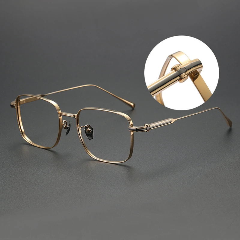 

Vintage Square Titanium Glasses Frame Men Retro Prescription Myopia Eyeglasses Women Japan Luxury Brand Designer Fashion Eyewear