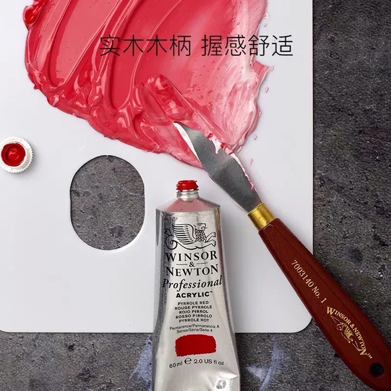 Скребок для масляной живописи Winsor & Newton, деревянная ручка, нож из нержавеющей стали, акриловая гуашь, масляная краска, цветовая палитра, универсальный инструмент